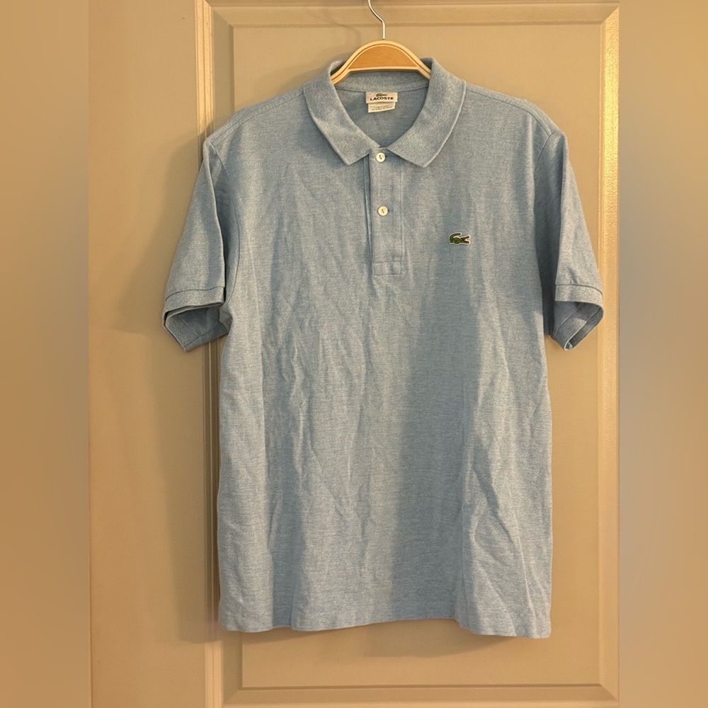 Vintage Lightly Worn Light Blue Men’s Classic Fit Lacoste Polo Size 4 - Picture 3 of 11